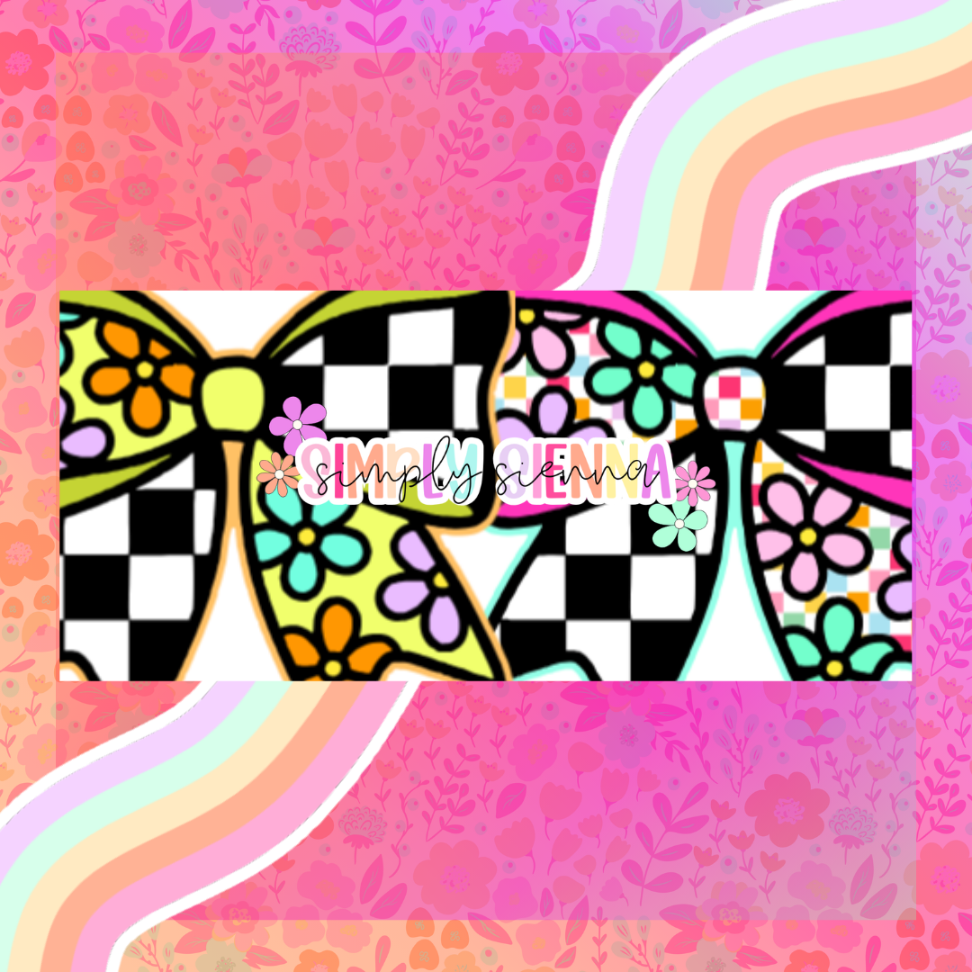 Bow Blank - flower design  - NATOLLIE CREATIONS