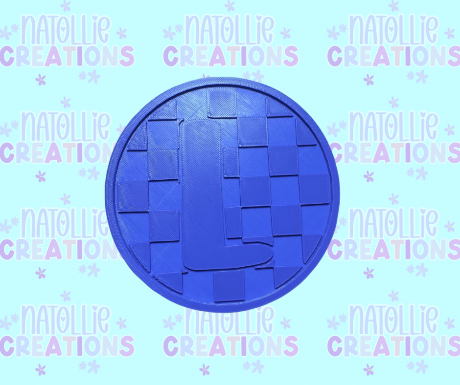 Checkered Alphabet Insert Freshie Silicone Mold