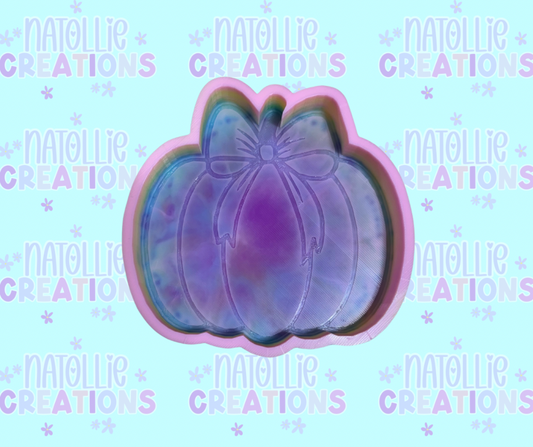 Pumpkin W/ Bow Freshie Silicone Mold