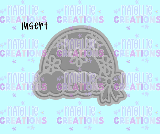 Floral Santa Hat Insert Freshie Silicone Mold