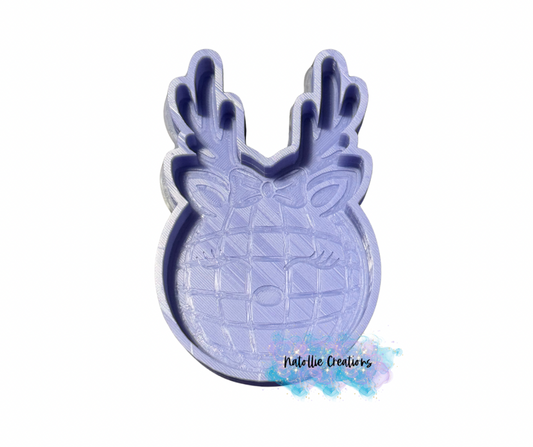 Reindeer Disco W/ Bow Freshie Silicone Mold