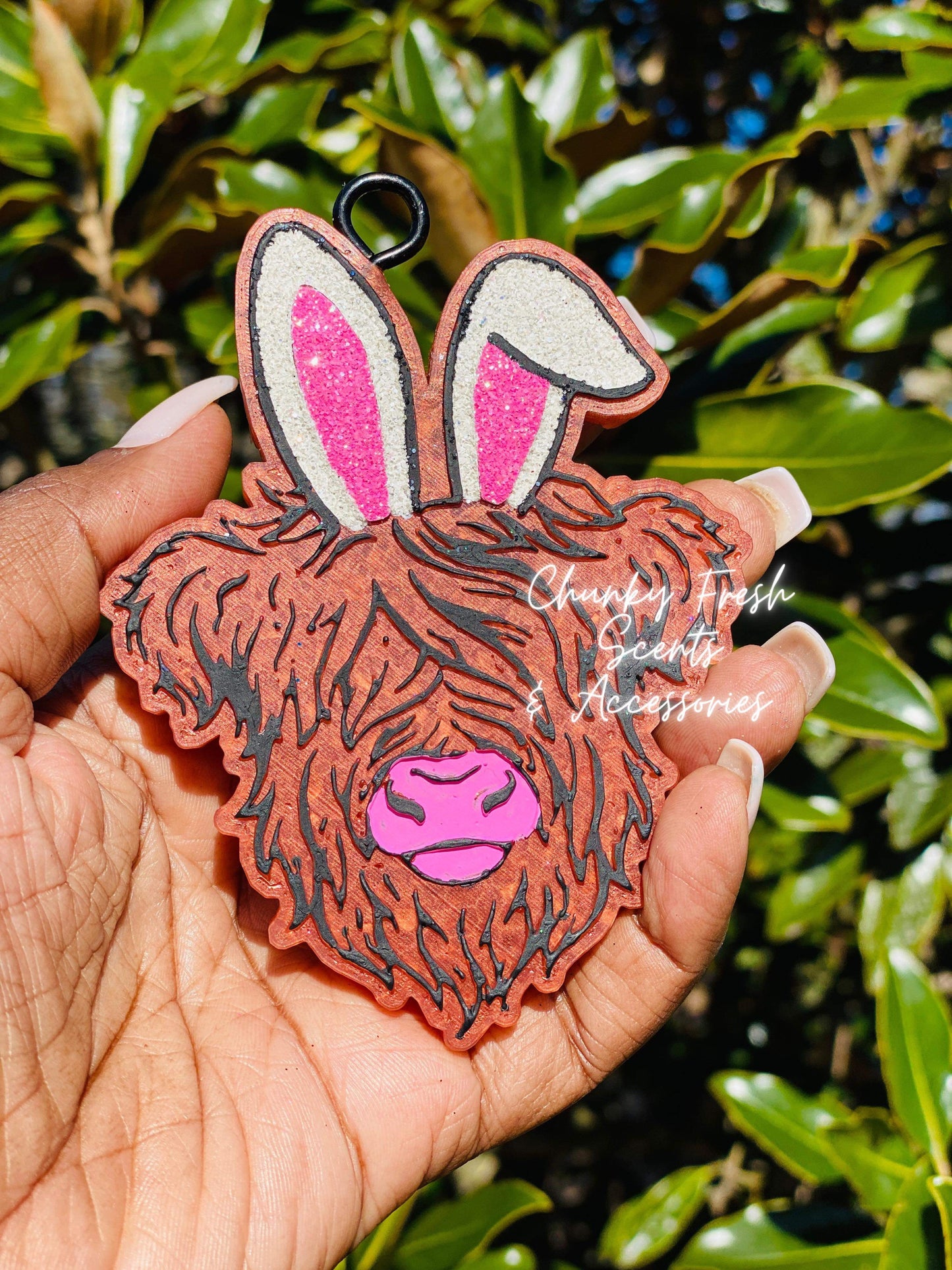 Highland W/ Bunny Ears Freshie Silicone Mold