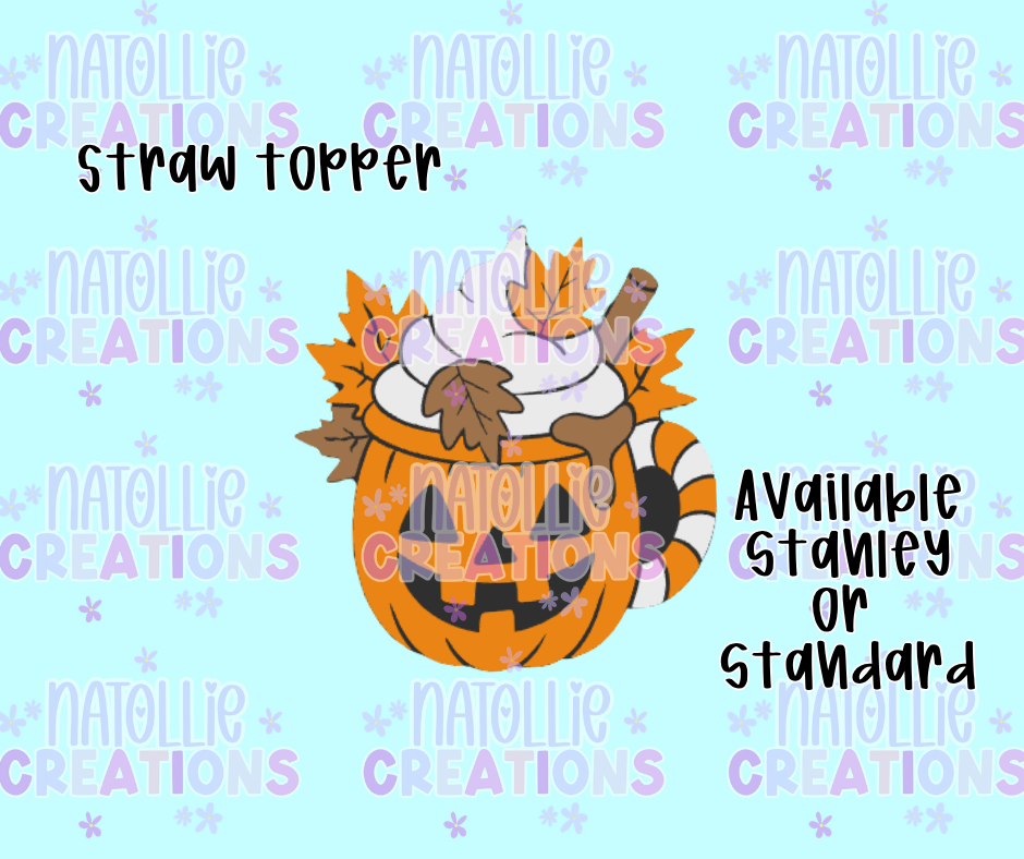 Pumpkin Latte Straw Topper