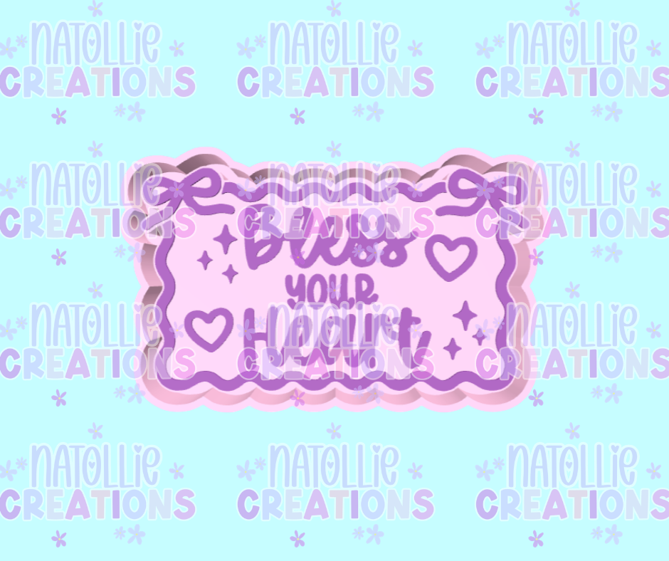 Double Bow Bless Your Heart Freshie Silicone Mold