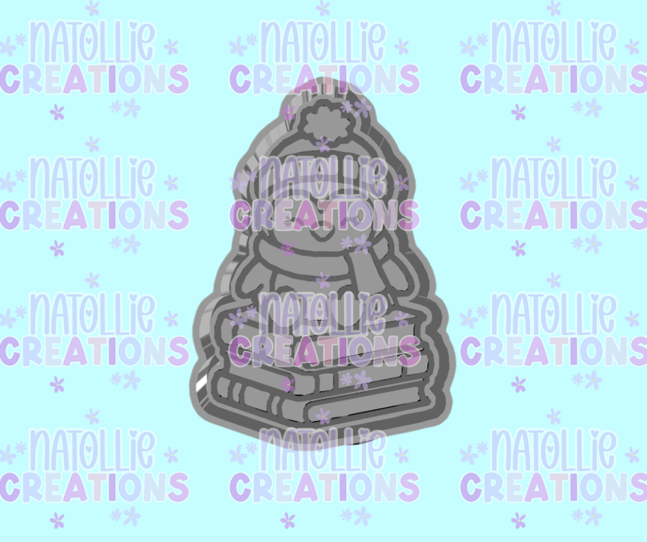 Penguin Winter Bookstack Freshie Silicone Mold