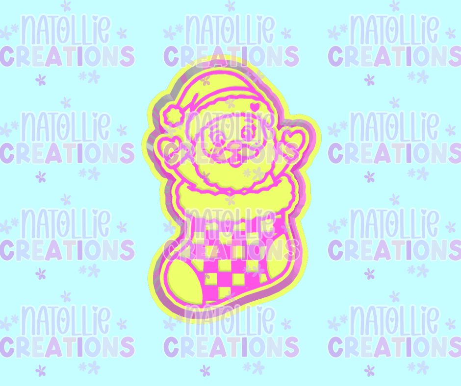 Stocking Santa Freshie Silicone Mold