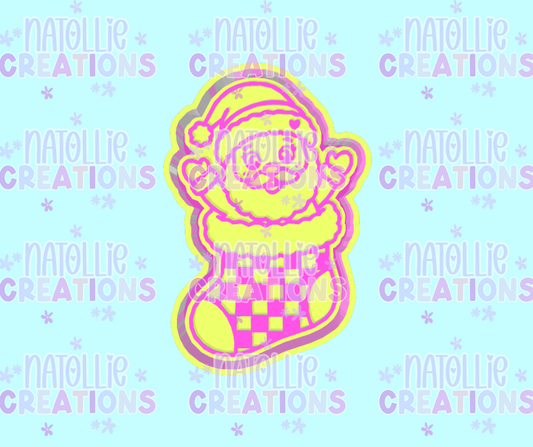 Stocking Santa Freshie Silicone Mold