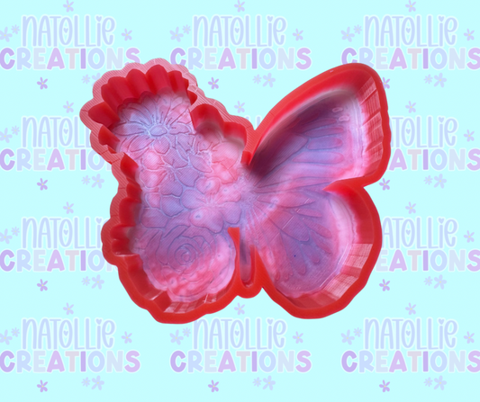 Butterfly W/ Flowers Freshie Silicone Mold