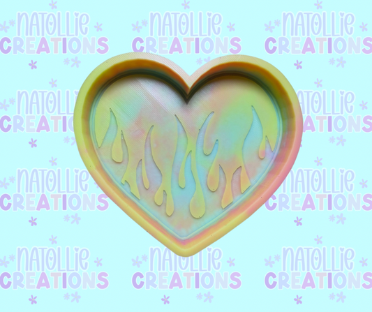 Flame Heart Freshie Silicone Mold