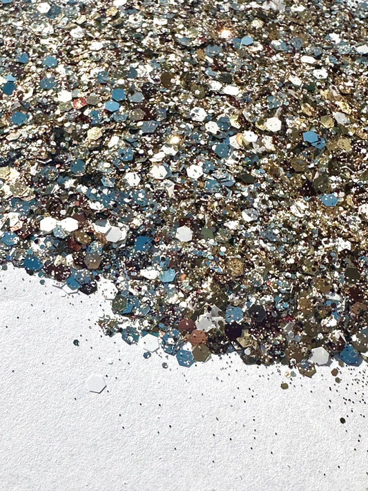 Wild Beach Horses Custom Mix Chunky Glitter
