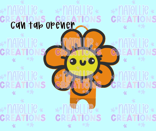 Flower Can Tab Opener Keychain