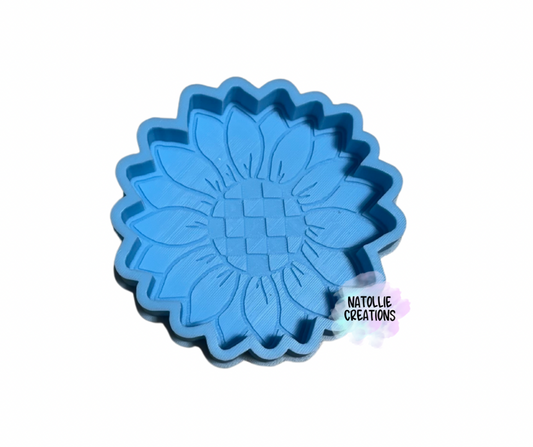Checkered Sunflower Freshie Silicone Mold