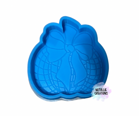 Disco Pumpkin W/ Bow Freshie Silicone Mold