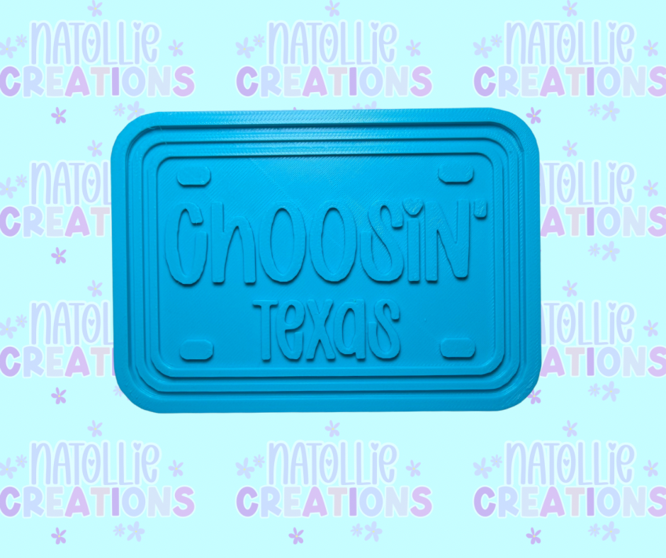 Choosin’ Texas License Insert Freshie Silicone Mold