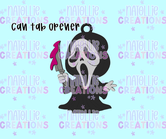 Ghost Face Can Tab Opener Keychain