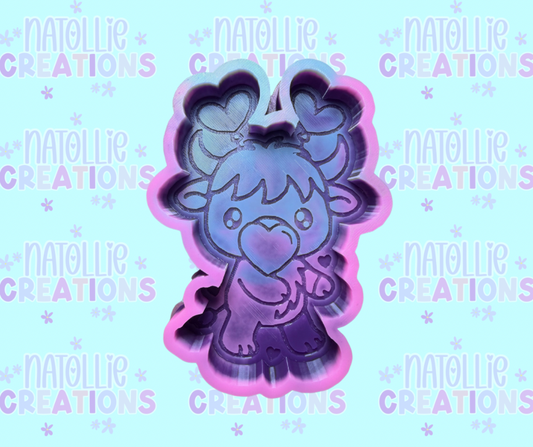 Heart Bubble Highland Freshie Silicone Mold