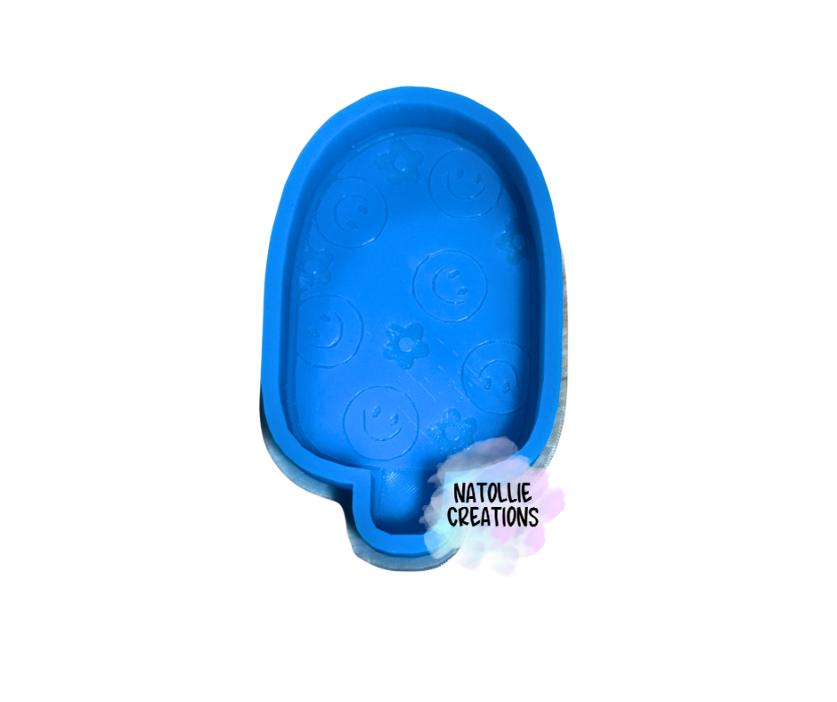 Floral Smiley Popsicle Freshie Silicone Mold