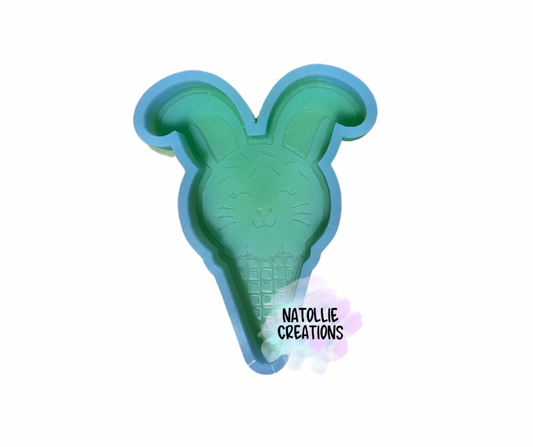 Bunny Ice Cream Cone Freshie Silicone Mold