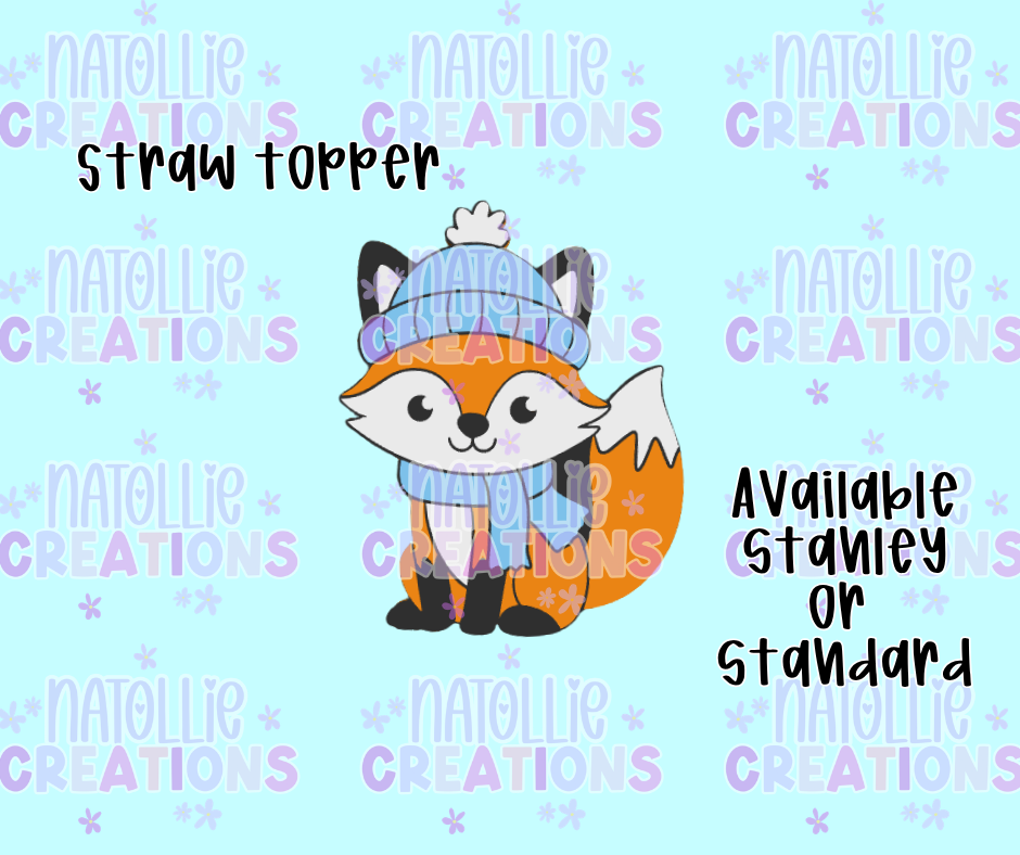 Winter Fox Straw Topper