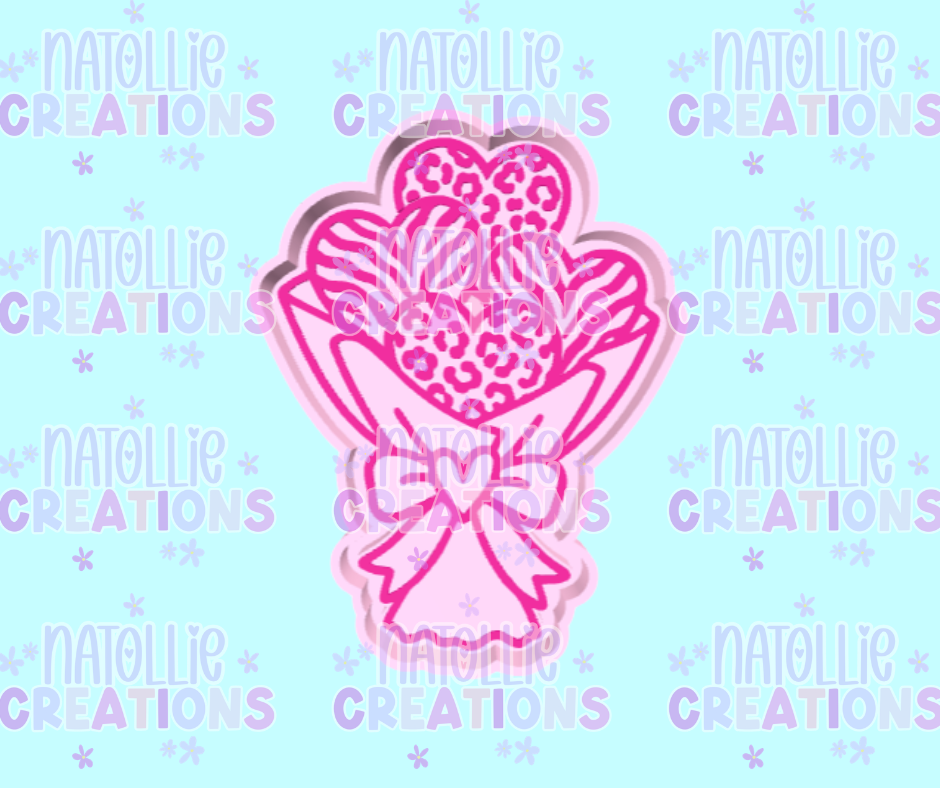 Heart Bouquet Freshie Silicone Mold