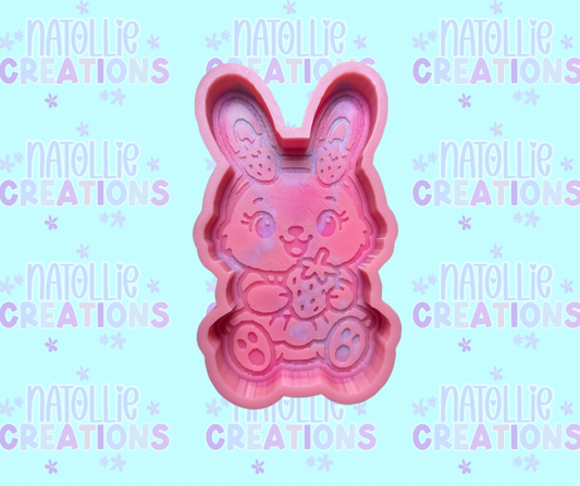 Cute Strawberry Bunny Freshie Silicone Mold