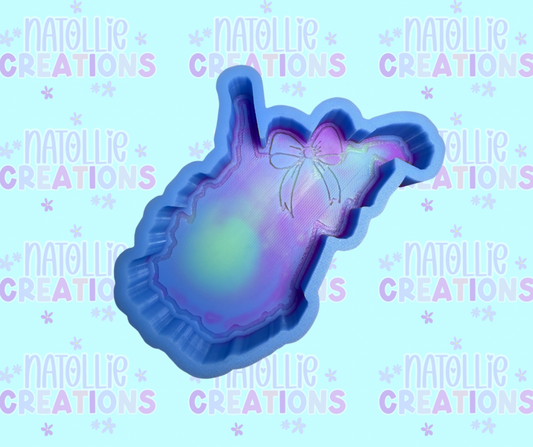 West Virginia W/ Bow Freshie Silicone Mold