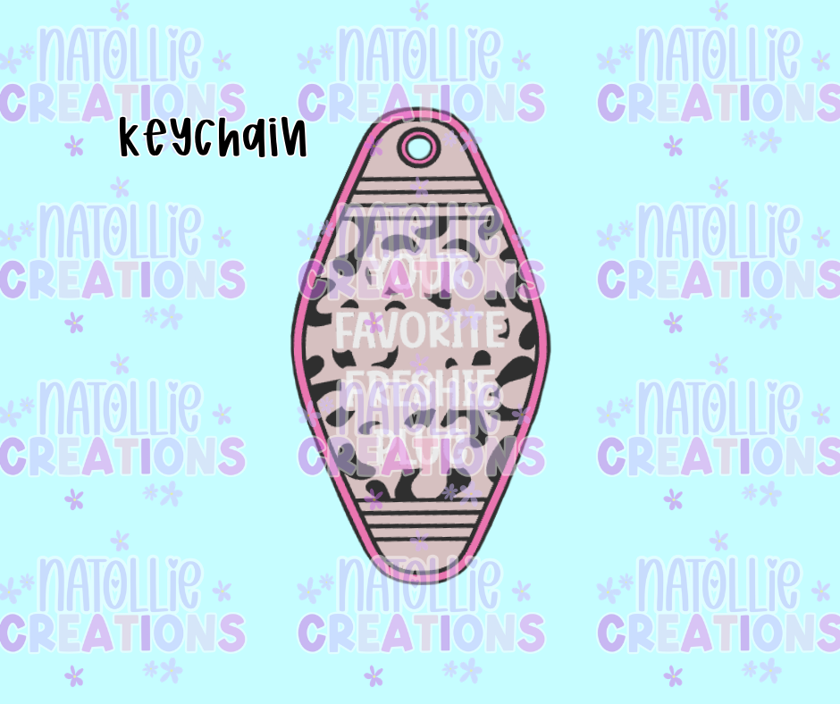 Leopard Freshie Plug Keychain