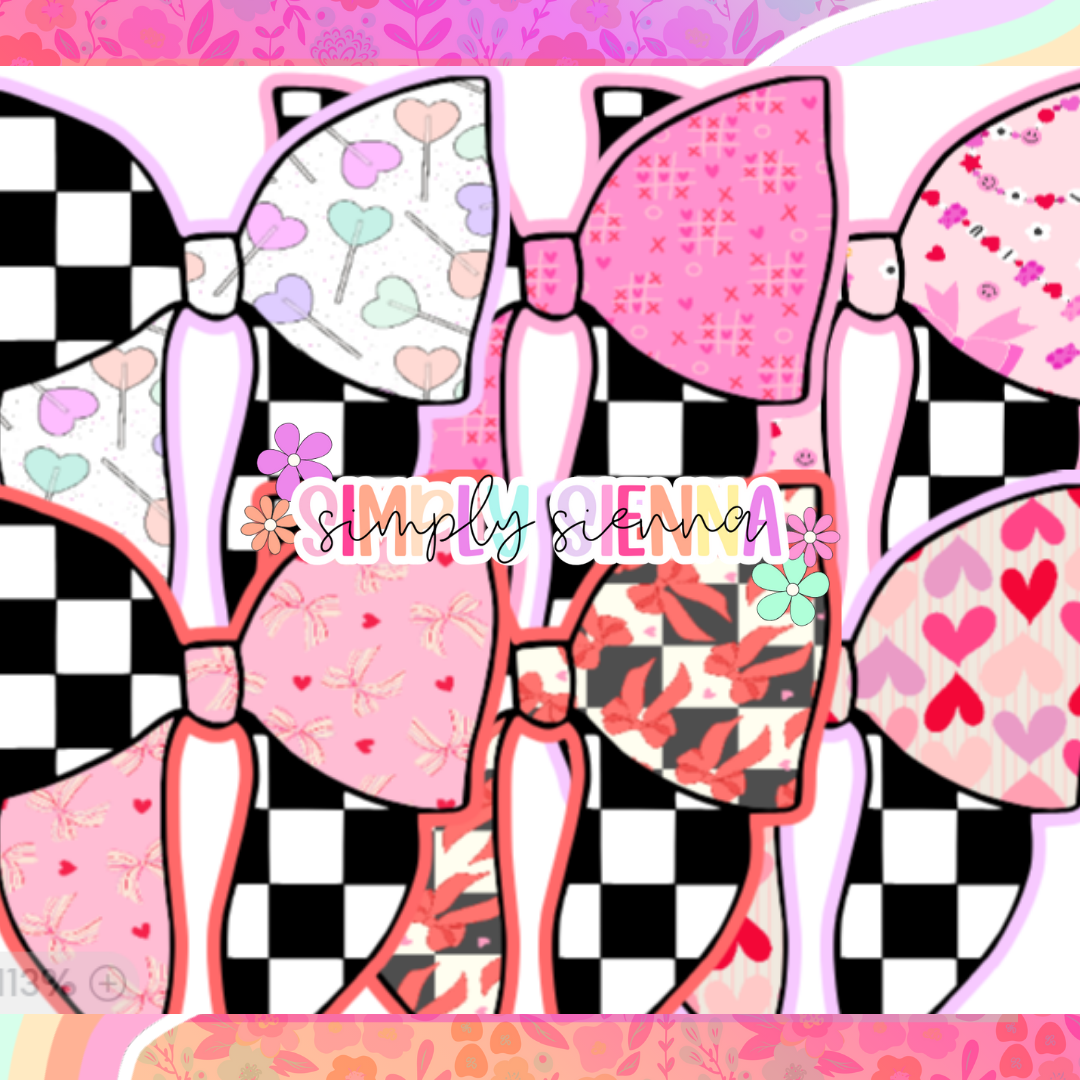 Checkered Bow - NATOLLIE CREATIONS