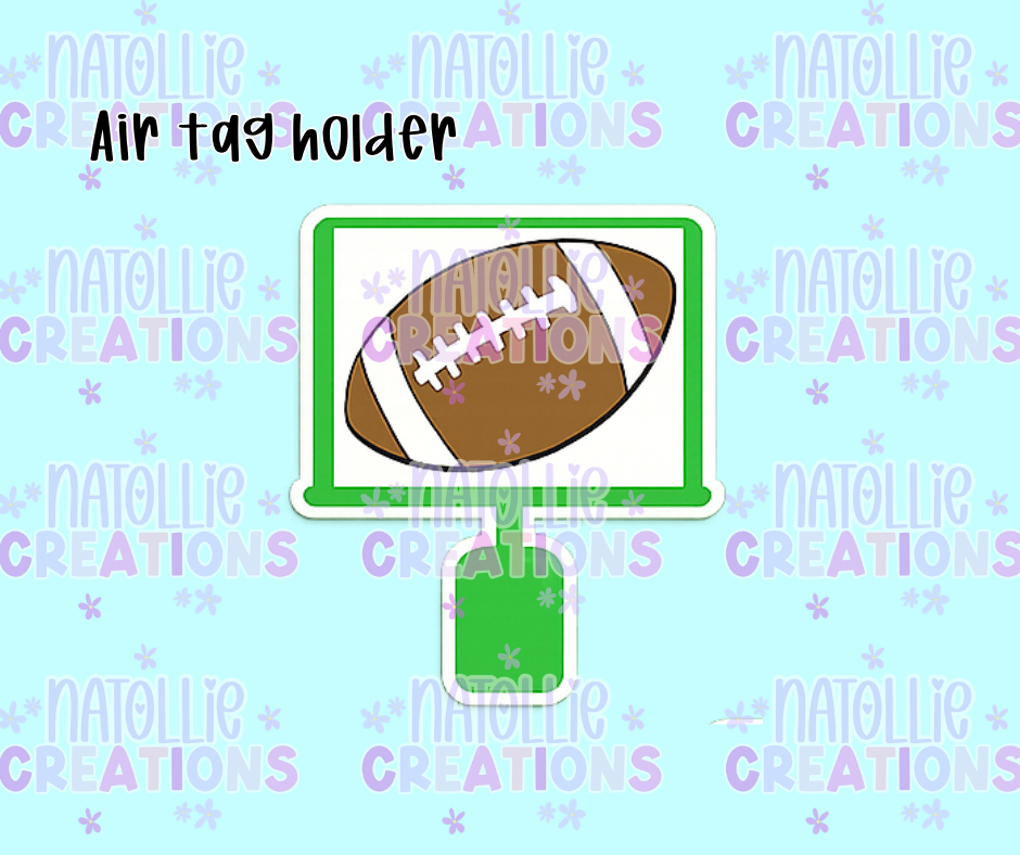 Football Air Tag Holder Keychain