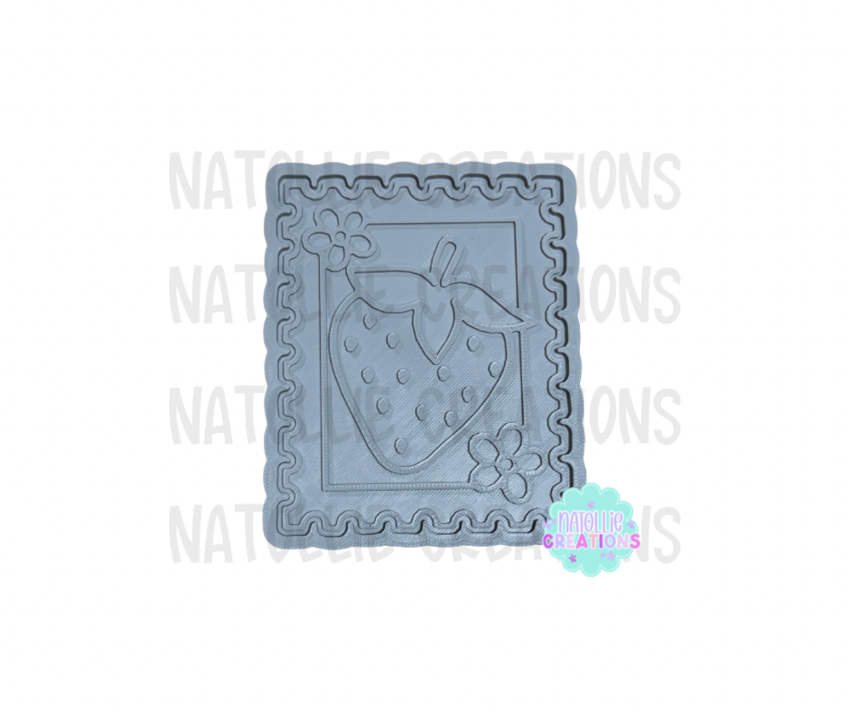 Strawberry Stamp Insert Freshie Silicone Mold