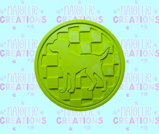Checkered Dog Insert Freshie Silicone Mold