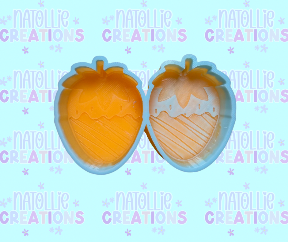 Chocolate Dipped Strawberry Vent Clip Freshie Silicone Mold