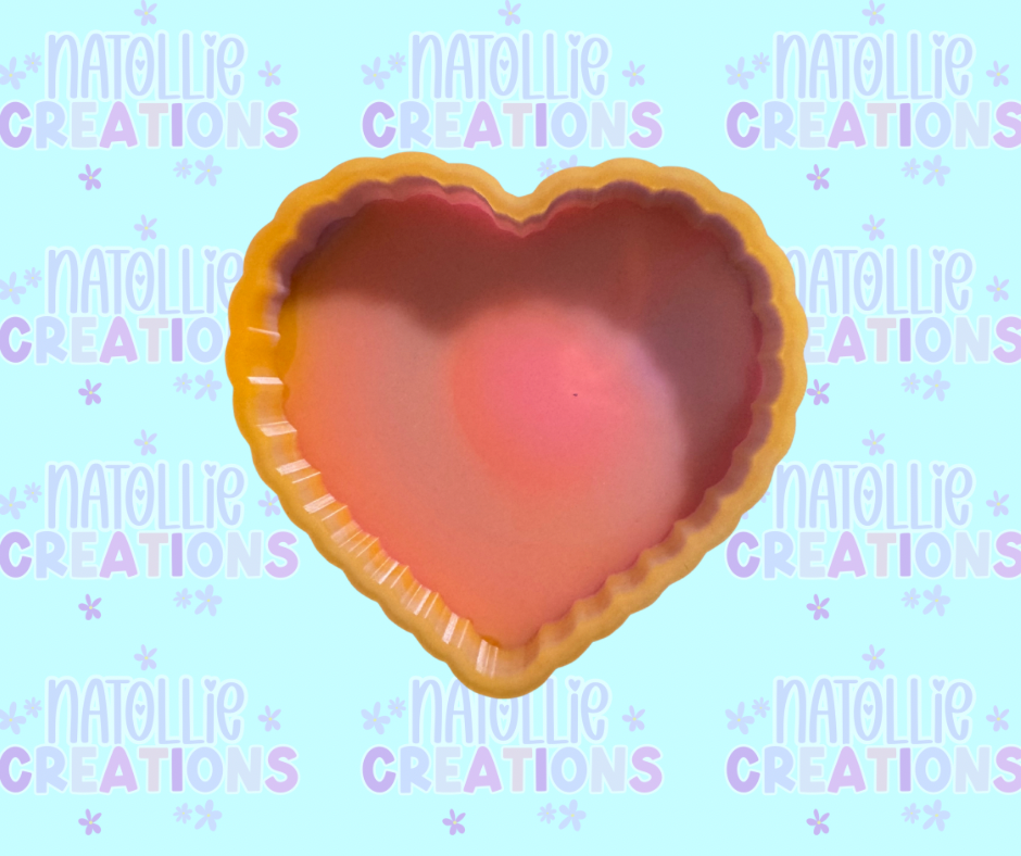 Blank Scalloped Heart Freshie Silicone Mold
