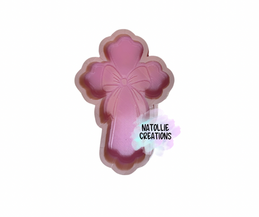 Cross W/ Bow Freshie Silicone Mold