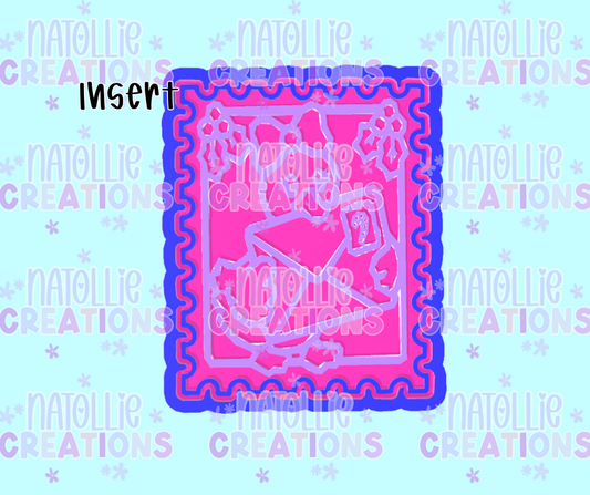 Christmas Letter Goose Stamp Insert Freshie Silicone Mold