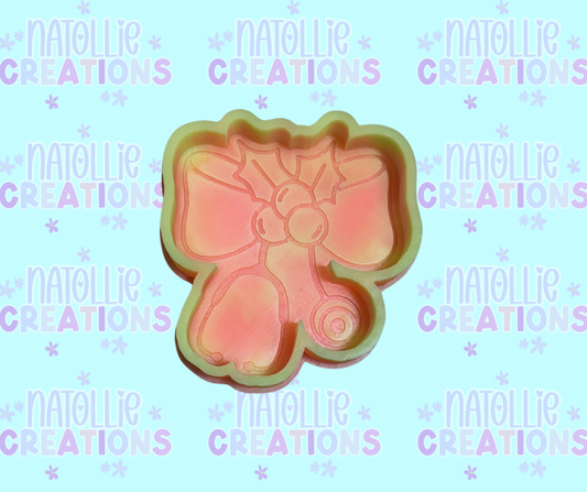 Christmas Nurse Bow Freshie Silicone Mold