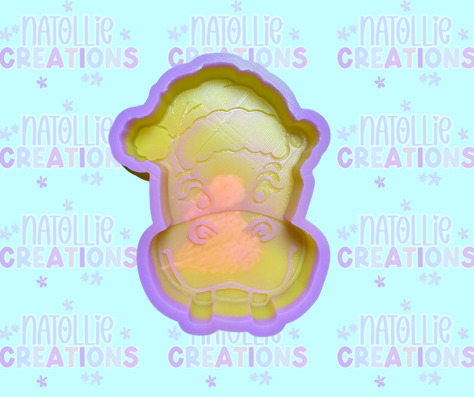 Christmas Hippo Freshie Silicone Mold