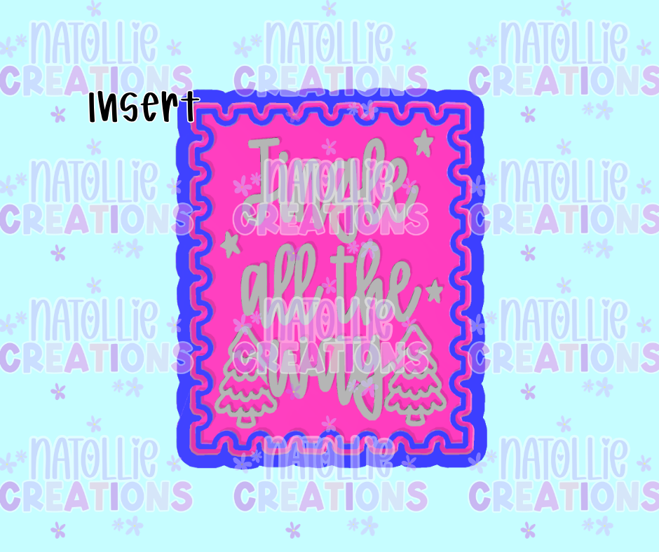 Jingle All The Way Stamp Insert Freshie Silicone Mold
