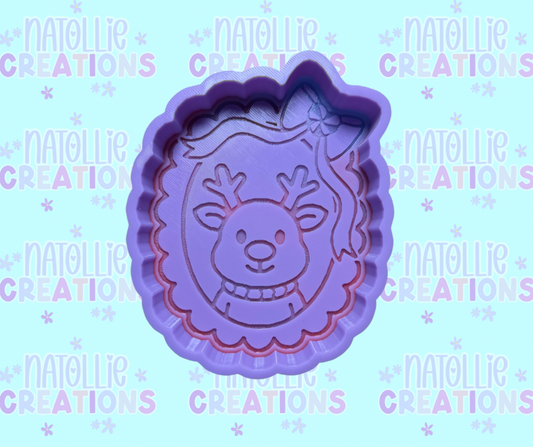 Scalloped Reindeer Freshie Silicone Mold