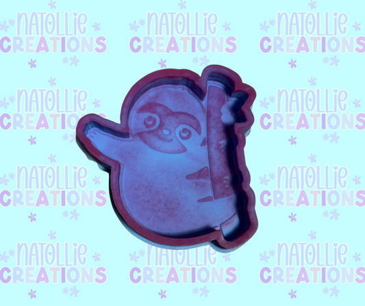 Sloth Hanging On Branch Freshie Silicone Mold