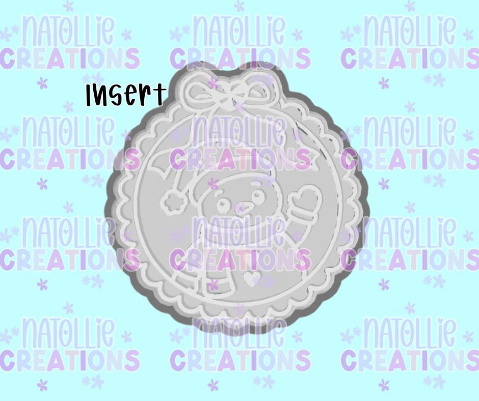 Snowman Christmas Scallop Insert Freshie Silicone Mold