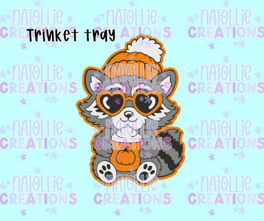 Fall Raccoon Trinket Tray