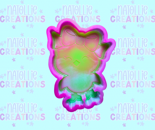 Chick W/ Bow Freshie Silicone Mold