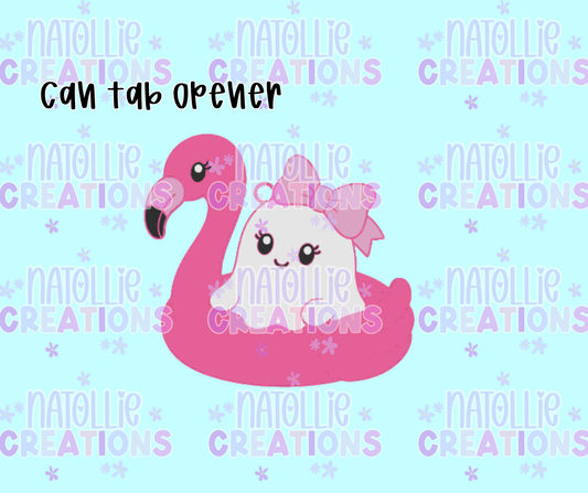 Flamingo Floatie Ghost Can Tab Opener Keychain