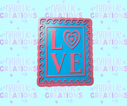 LOVE Stamp Insert Freshie Silicone Mold