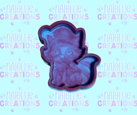 Santa Raccoon Freshie Silicone Mold