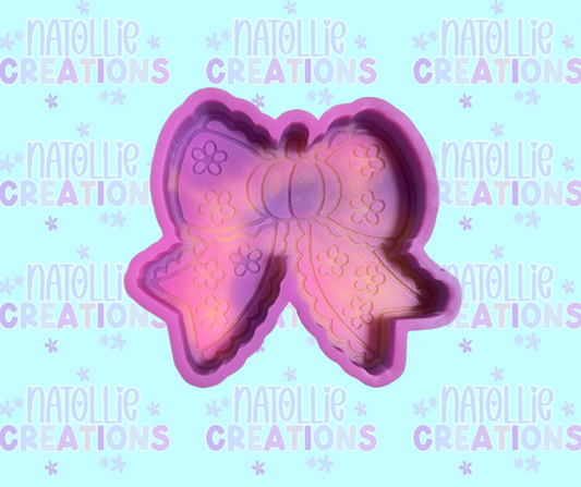Pumpkin Floral Bow Freshie Silicone Mold