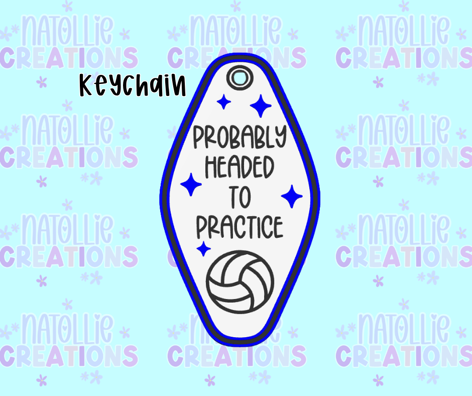 Volleyball Practice Keychain