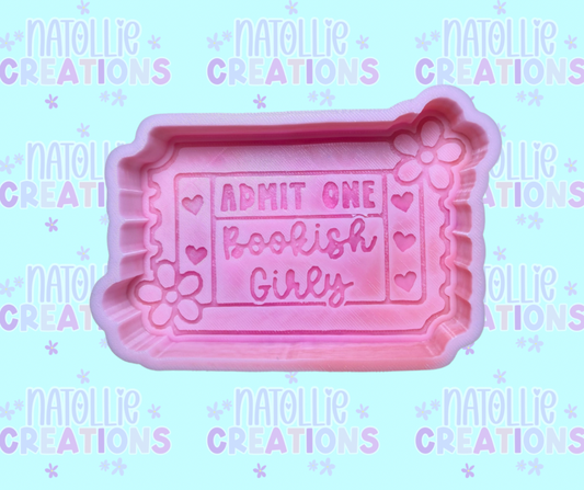 Bookish Girly Ticket Freshie Silicone Mold