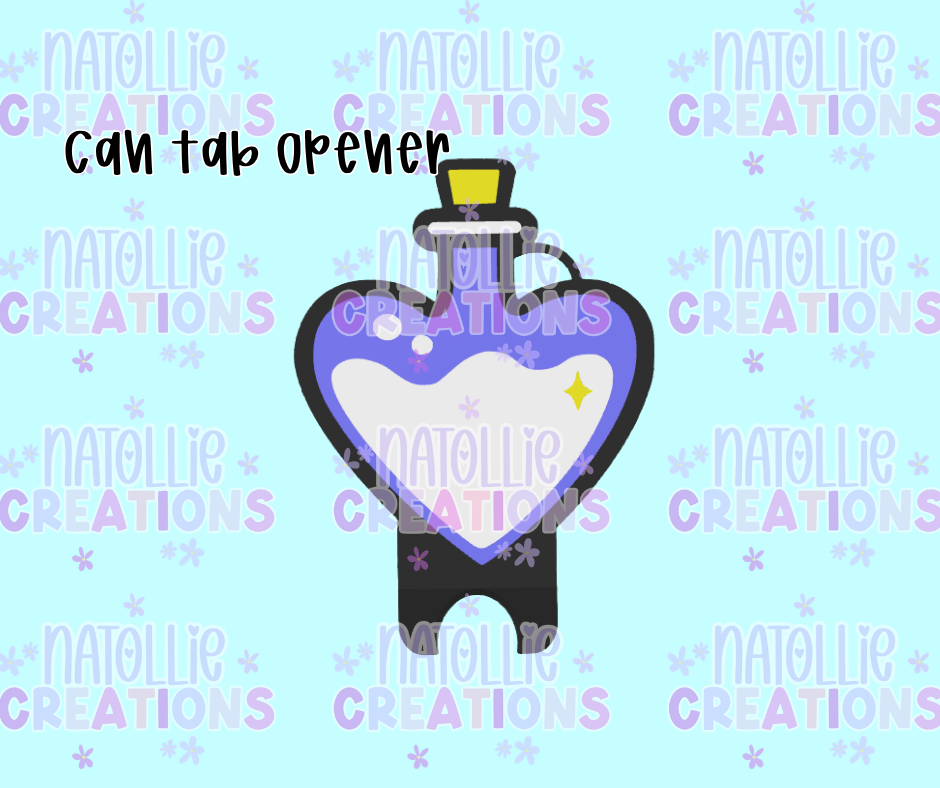 Heart Potion Can Tab Opener Keychain